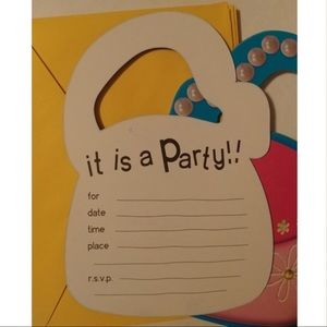 4/$15🌻set of 8 Purse Shaped Party Invitations